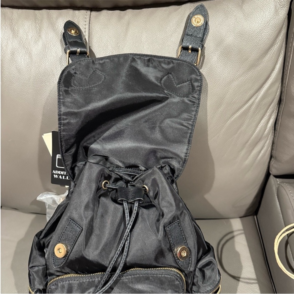 Valentino Orlandi Black Vegan Leather Backpack NWT - Picture 5 of 12